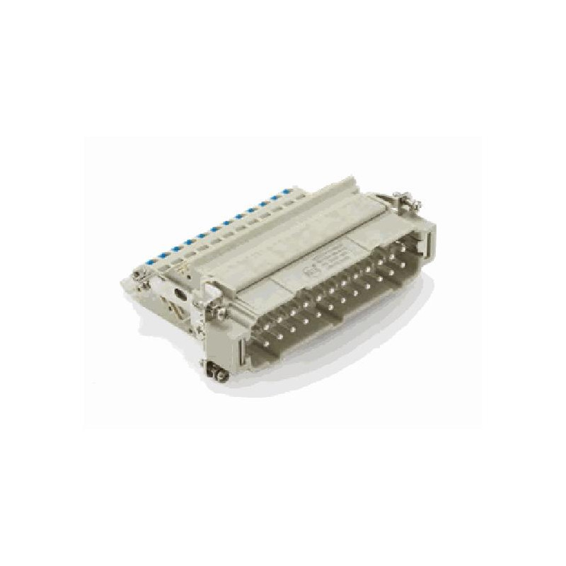 Insert HE, Quick Connection à ressort, mâle, 24 pin, 16A, Polycarbonate, 24B|48B 